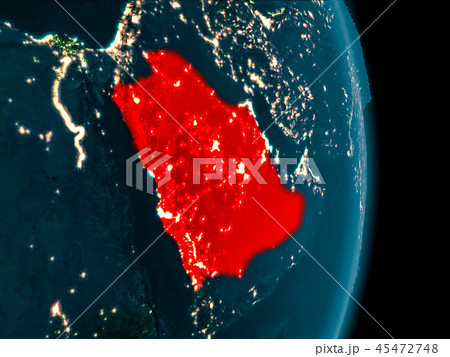 Saudi Arabia at night 45472748