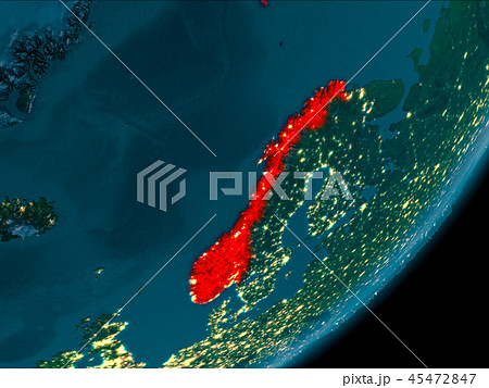 Norway from space at night Norway from space at night 45472847