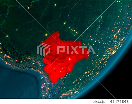 Bolivia from space at night 45472848