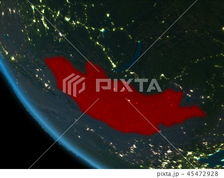 Mongolia at night from orbit 45472928