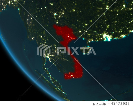 Vietnam at night from orbit Vietnam at night from orbit 45472932
