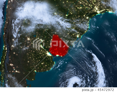 Night view of Uruguay 45472972