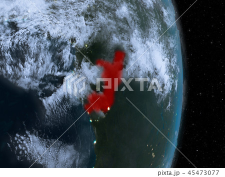 Night over Congo on Earth 45473077