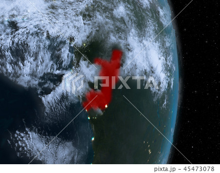 Night over Congo on Earth 45473078
