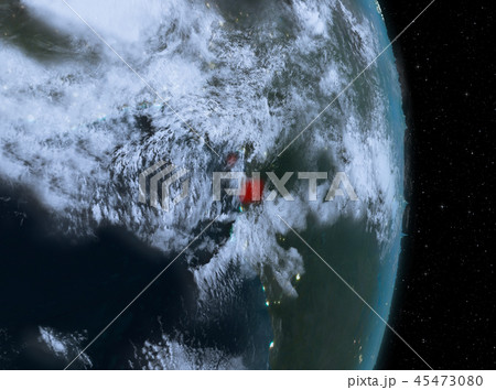 Night over Equatorial Guinea on Earth 45473080