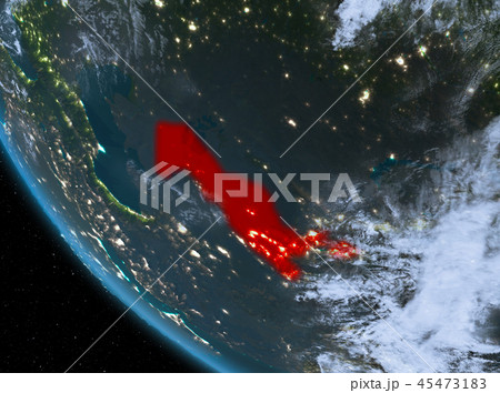 Night view of Uzbekistan on Earth 45473183