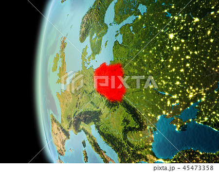 Evening view of Poland on Earth 45473358