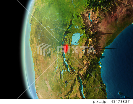 Evening view of Burundi on Earth Evening view of Burundi on Earth 45473387