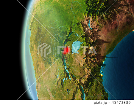 Evening view of Rwanda on Earth 45473389