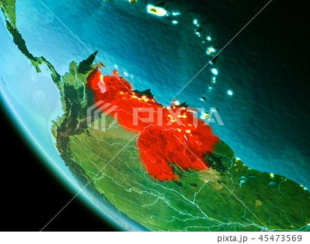 Venezuela in red in the evening Venezuela in red in the evening 45473569