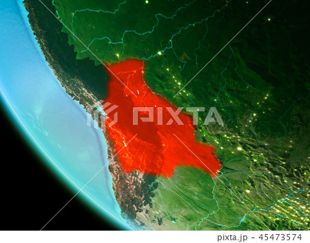 Bolivia in red in the evening 45473574