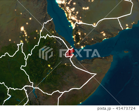 Map of Djibouti at night Map of Djibouti at night 45473724