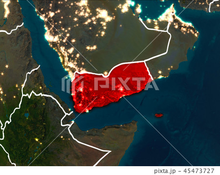 Map of Yemen at night Map of Yemen at night 45473727