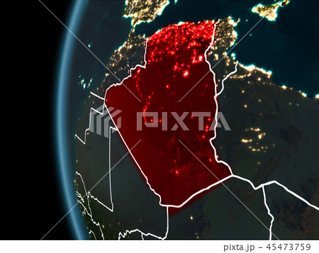 Algeria from space at night Algeria from space at night 45473759