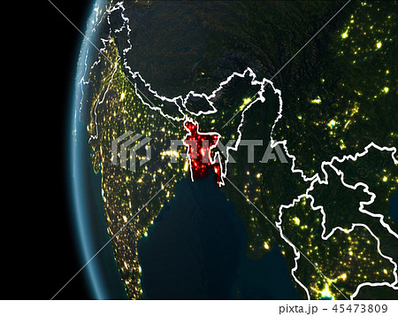 Bangladesh from space at night Bangladesh from space at night 45473809