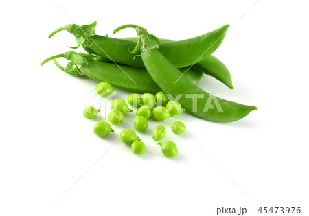 green beans on white background green beans on white background 45473976
