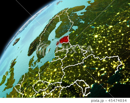 Evening view of Estonia on Earth Evening view of Estonia on Earth 45474034