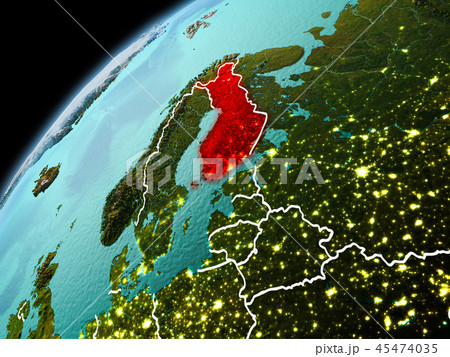 Evening view of Finland on Earth Evening view of Finland on Earth 45474035