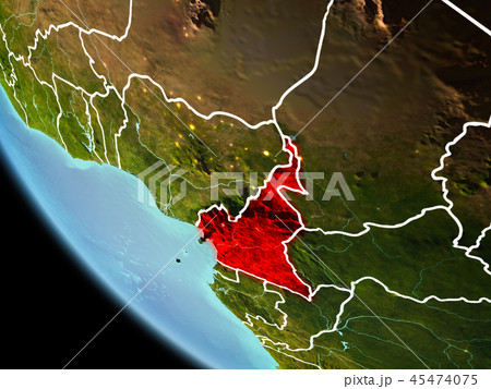 Cameroon at night on Earth Cameroon at night on Earth 45474075
