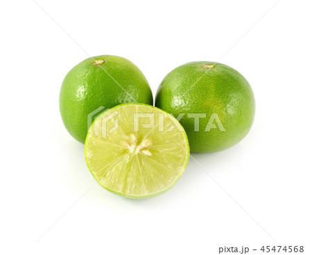 Fresh lime  Isolated on white background 45474568
