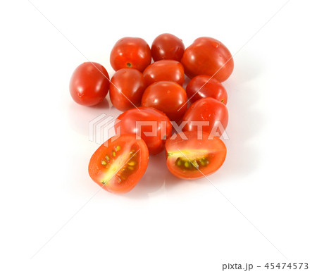 chopped tomato isolated on white background chopped tomato isolated on white background 45474573