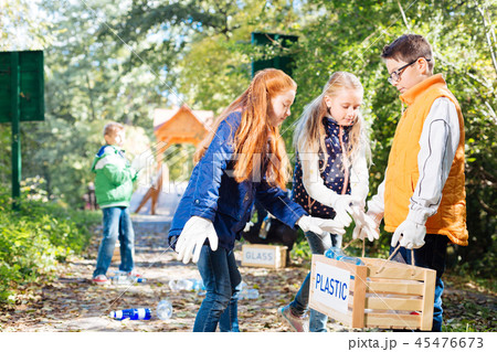 Nice pretty girls participating in the eco project 45476673