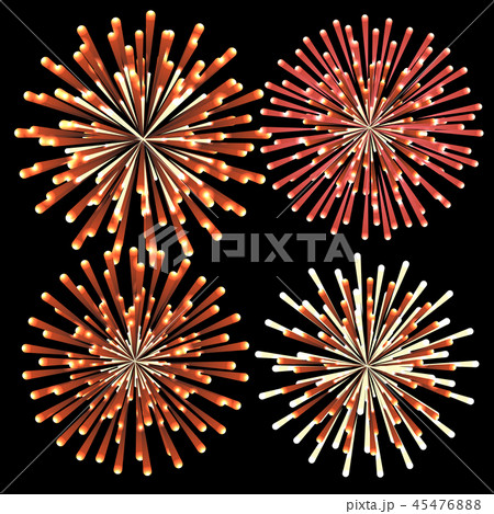 Set of colorful fireworks, element for new year Set of colorful fireworks, element for new year 45476888