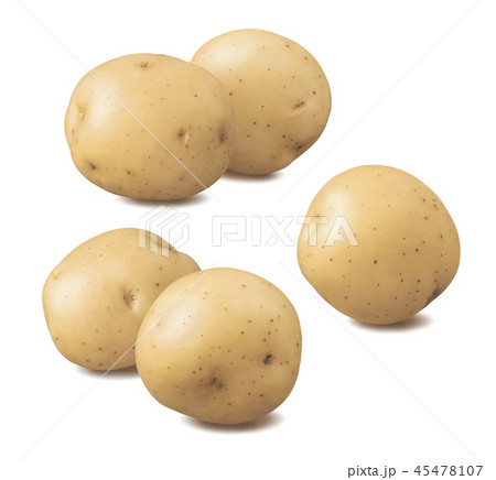 Young potatoes set isolated on white background Young potatoes set isolated on white background 45478107