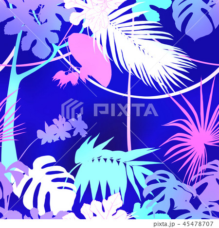 Seamless pattern, background. with tropical plants 45478707