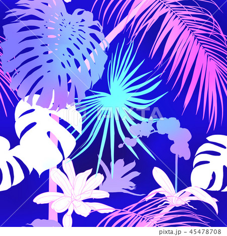 Seamless pattern, background. with tropical plants 45478708