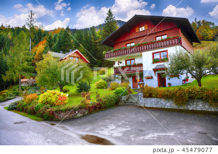 Brauhof village on the lake Grundlsee. 45479077