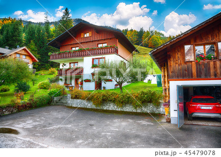 houses in Brauhof village on the lake Grundlsee. 45479078