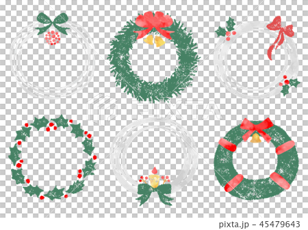 クリスマスリースフレーム3のイラスト素材 [45479643] - PIXTA