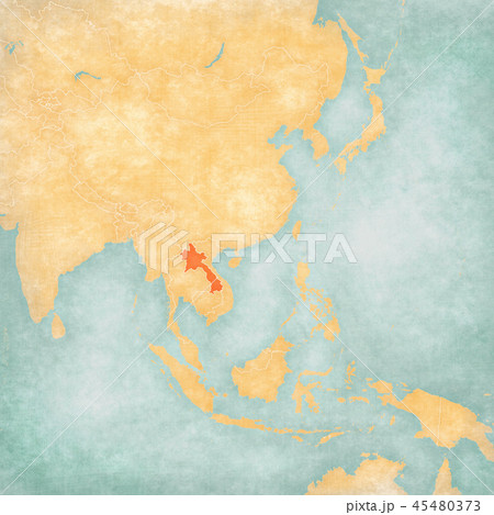 Map of East Asia - Laos Map of East Asia - Laos 45480373