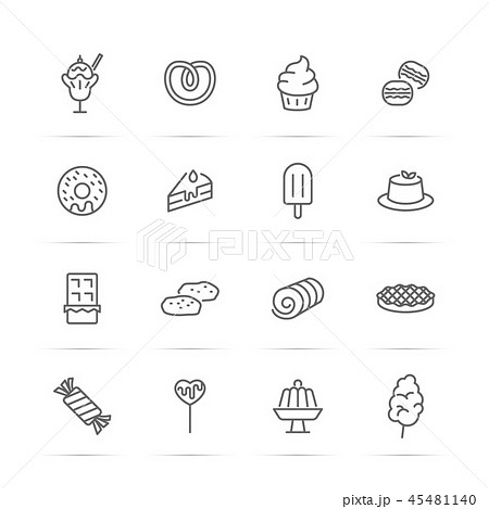 dessert vector line icons dessert vector line icons 45481140
