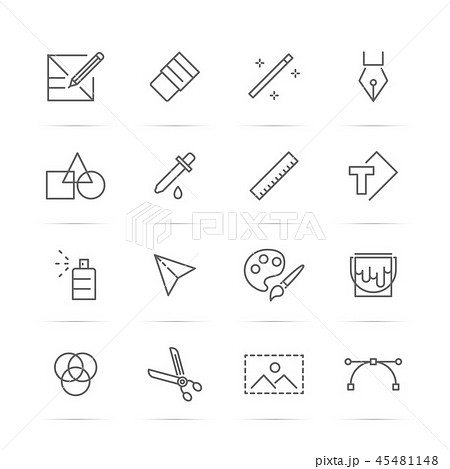 graphic design tools vector line icons 45481148