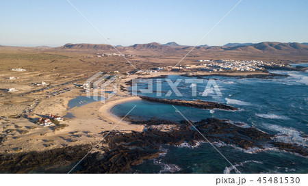aerial view of the El Cotillo coast aerial view of the El Cotillo coast 45481530