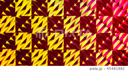 Texture of red foil with holographic effect. Christmas background. 45481982