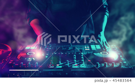 Party Night Club DJ Entertainment with Music Mixer 45483564