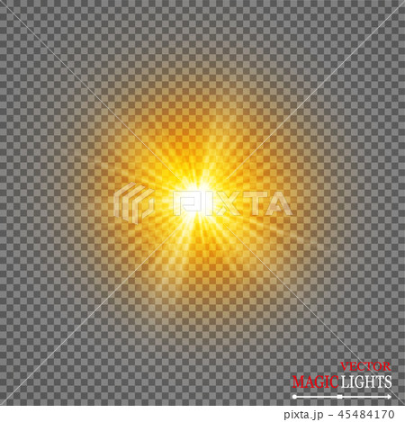 Glow light effect. Star burst with sparkles. Golden glowing lights Glow light effect. Star burst with sparkles. Golden glowing lights 45484170