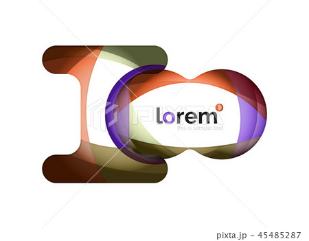 Abstract geometric design logo made of flowing elements Abstract geometric design logo made of flowing elements 45485287