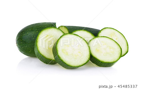 Fresh zucchini isolated on a white background 45485337