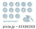 Christmas Cryptocurrency logo set - Santa Claus hat, bell, gingerbread man, ball, deer, snowman 45486369