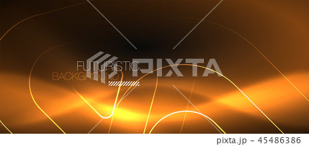 Dark black abstract background with neon colors and lines 45486386