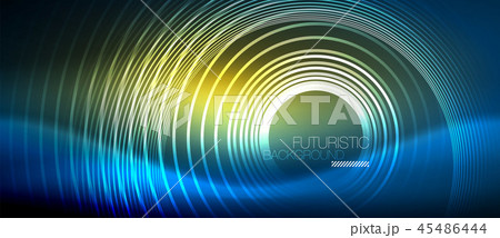 Neon glowing circles background 45486444