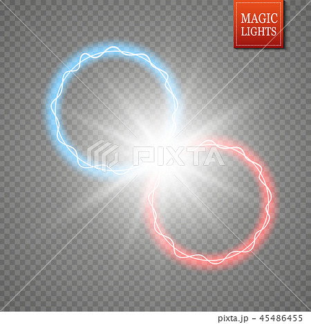 Magic fantasy portal. Futuristic teleport. Light effect. Blue candles rays of a night scene with Magic fantasy portal. Futuristic teleport. Light effect. Blue candles rays of a night scene with 45486455