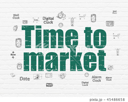 Time concept: Time to Market on wall background Time concept: Time to Market on wall background 45486658