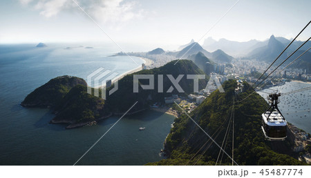 Panorama of Rio de Janeiro from Sugarloaf mountain Panorama of Rio de Janeiro from Sugarloaf mountain 45487774