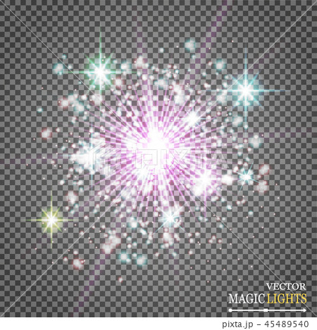 Set of golden glowing lights effects isolated on transparent background. Sun flash with rays and Set of golden glowing lights effects isolated on transparent background. Sun flash with rays and 45489540