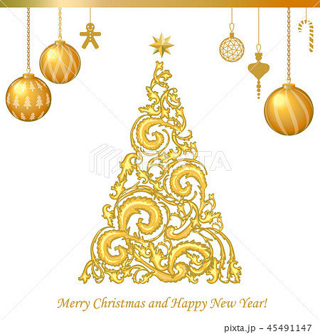 Vintage Christmas card. Vintage Christmas card. 45491147